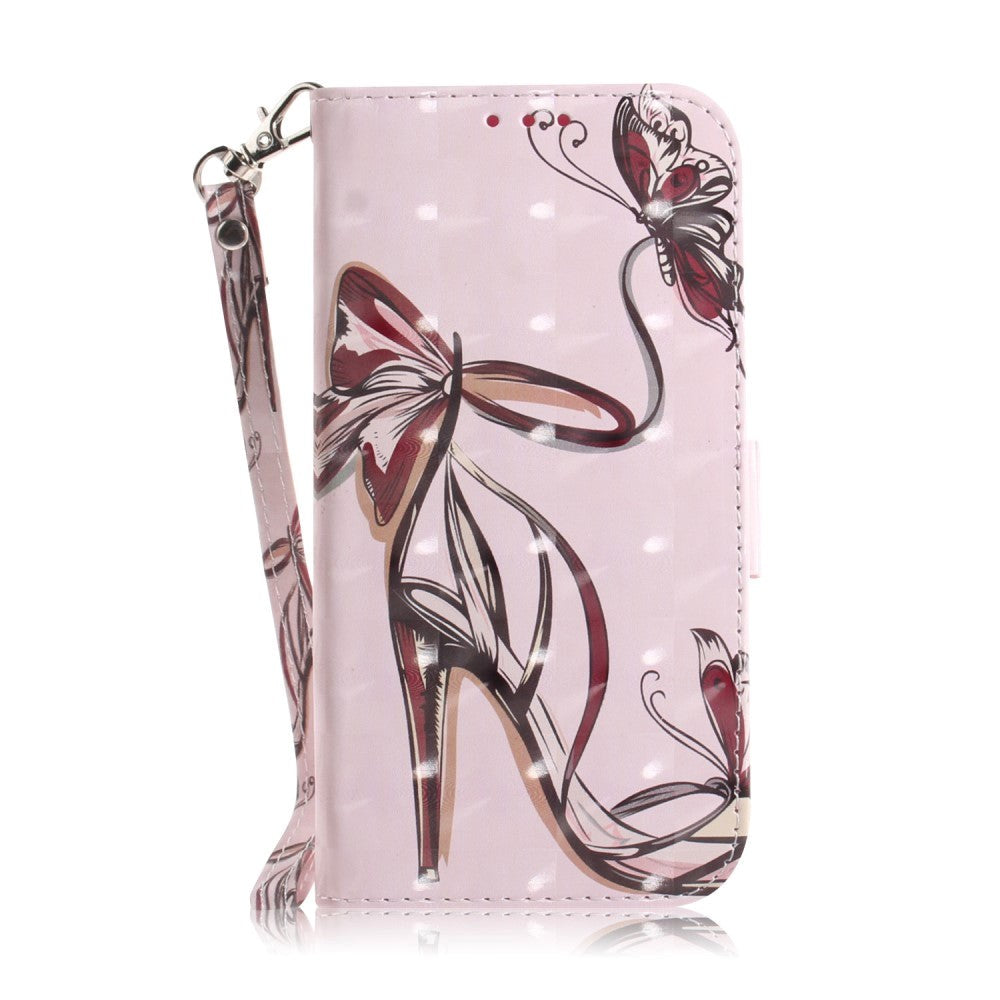 Nokia 2.4 Light Spot Læder Flip Cover - Højhælet Sandal