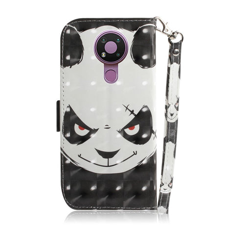 Nokia 3.4 Light Spot Læder Flip Cover - Sur Panda