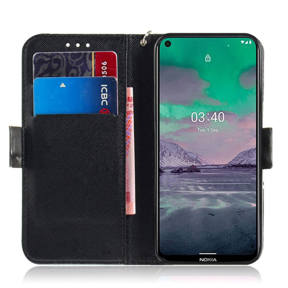 Nokia 3.4 Light Spot Læder Flip Cover - Sur Panda