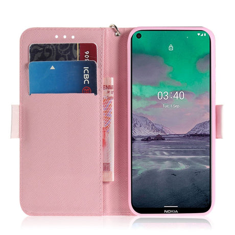 Nokia 3.4 Light Spot Læder Flip Cover - Krammende Katte