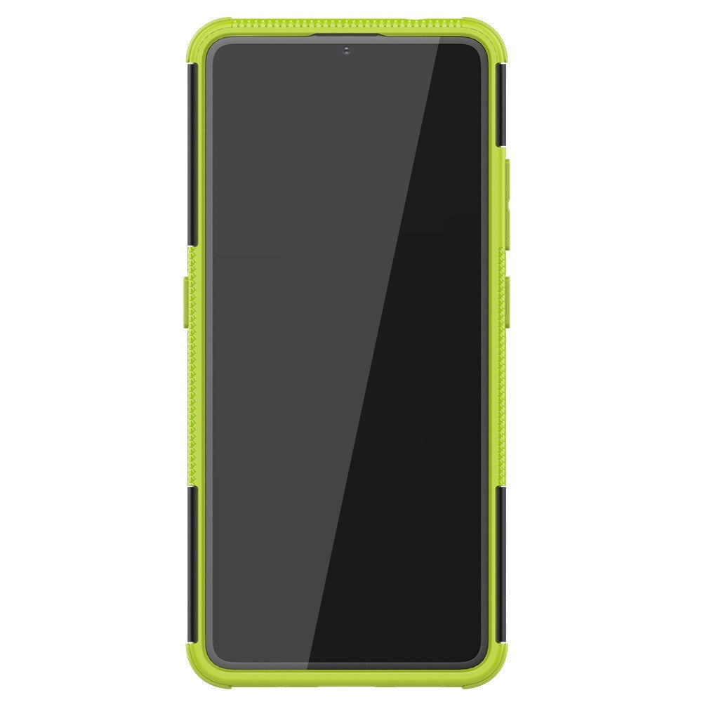 Nokia 2.4 Hybrid Håndværker Cover m. Kickstand - Sort / Grøn