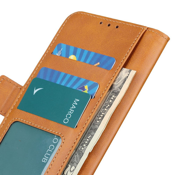 Nokia 1.4 Blødt Læder Cover m. Pung - Lysebrun
