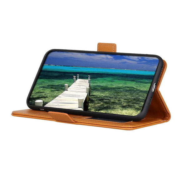 Nokia 1.4 Blødt Læder Cover m. Pung - Lysebrun