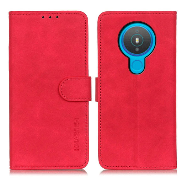 Nokia 1.4 KHAZNEH Retro Læder Cover m. Pung - Rød