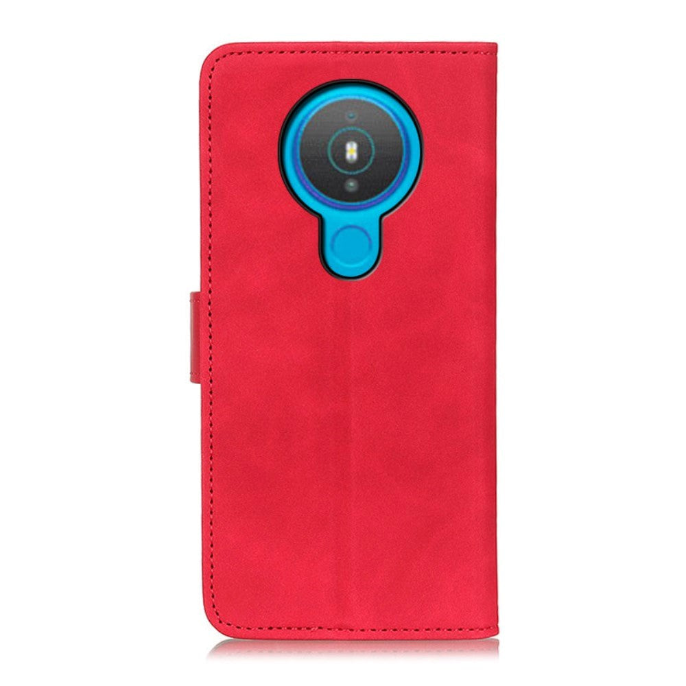 Nokia 1.4 KHAZNEH Retro Læder Cover m. Pung - Rød