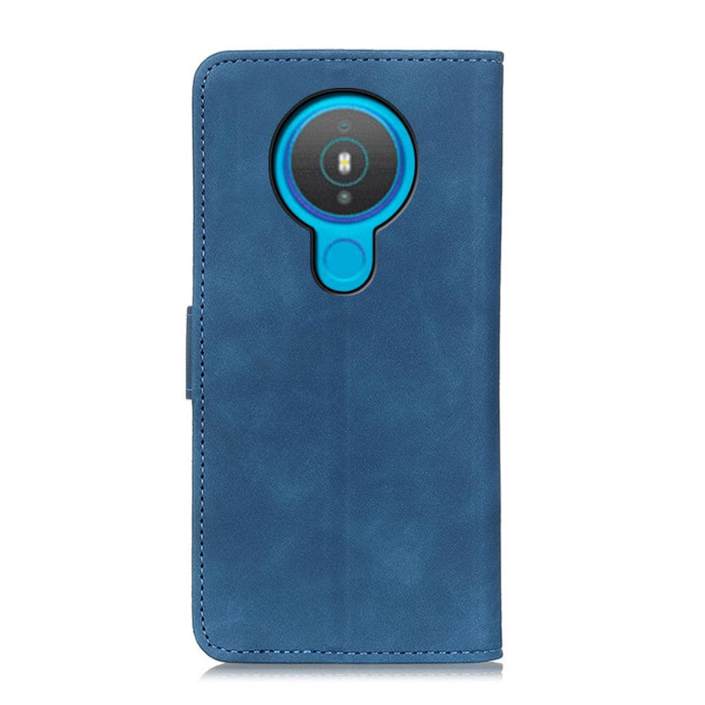 Nokia 1.4 KHAZNEH Retro Læder Cover m. Pung - Blå