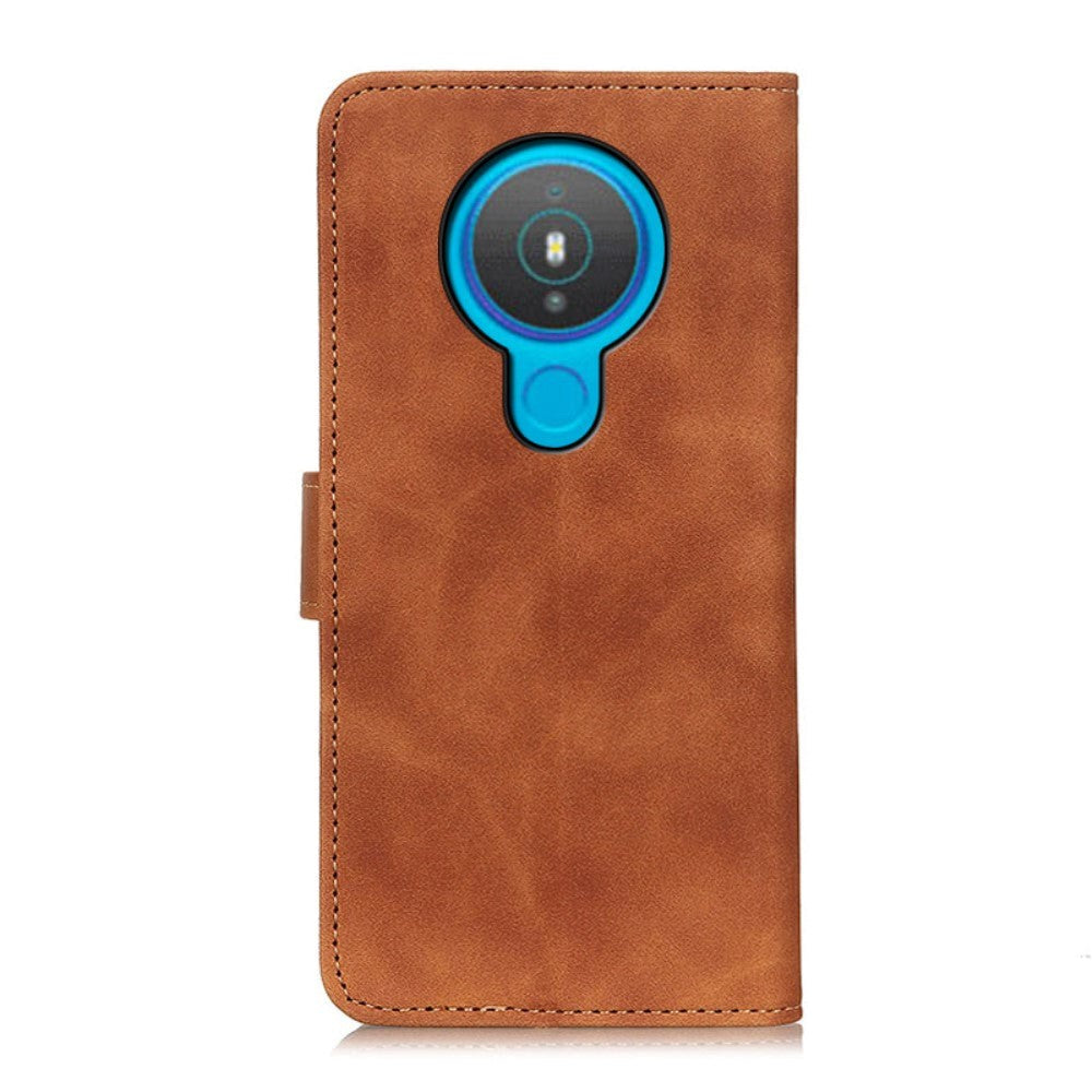Nokia 1.4 KHAZNEH Retro Læder Cover m. Pung - Brun