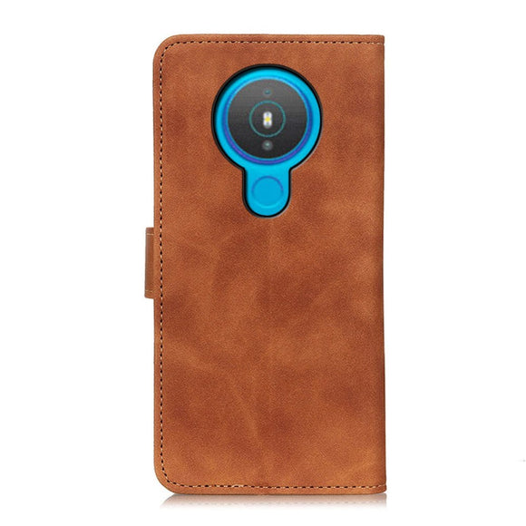 Nokia 1.4 KHAZNEH Retro Læder Cover m. Pung - Brun
