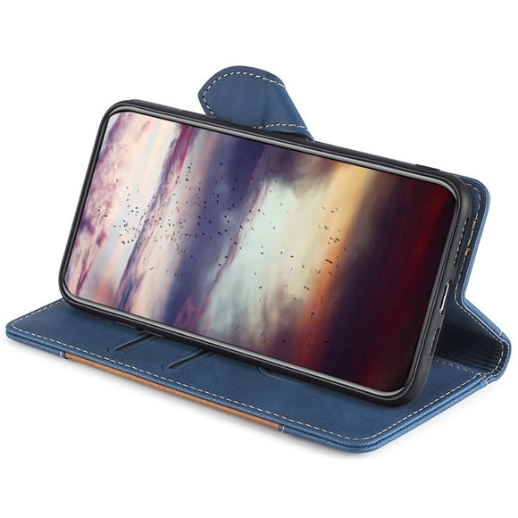 Nokia 1.4 Rustikt Tofarvet Læder Cover m. Pung - Blå / Brun