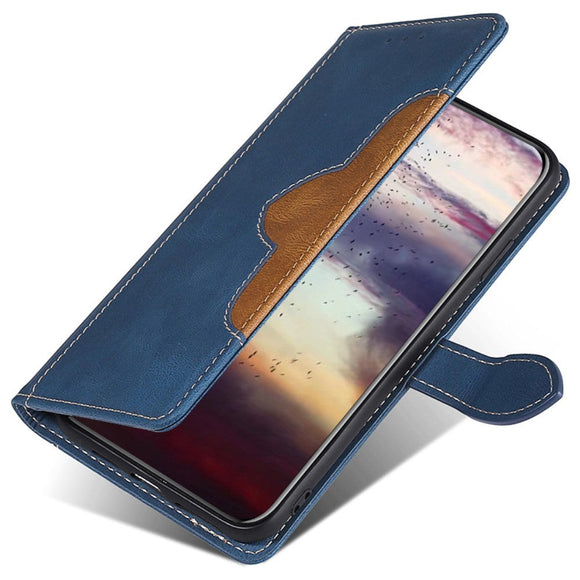 Nokia 1.4 Rustikt Tofarvet Læder Cover m. Pung - Blå / Brun