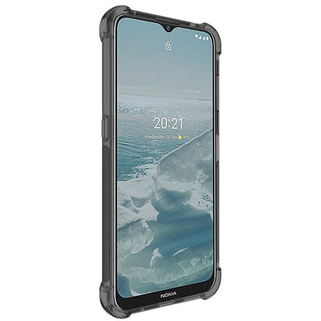 Nokia G10 / G20 IMAK Shock Resistant Case m. Beskyttelsesfilm - Gennemsigtig / Sort