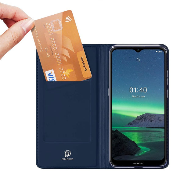 Nokia 1.4 DUX DUCIS Skin Pro Series Thin Wallet - Blå