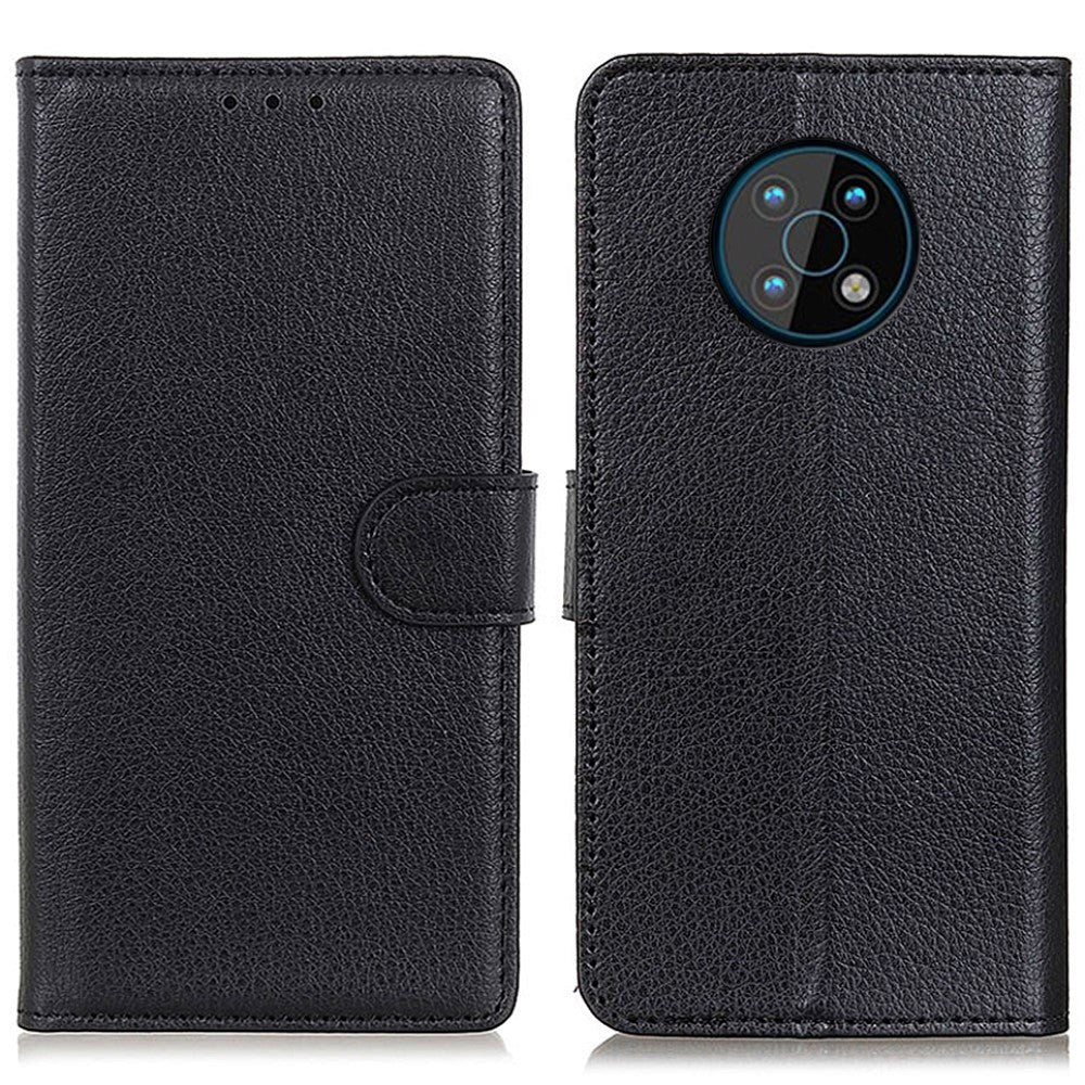 Nokia G50 Litchi Læder Cover m. Pung - Sort