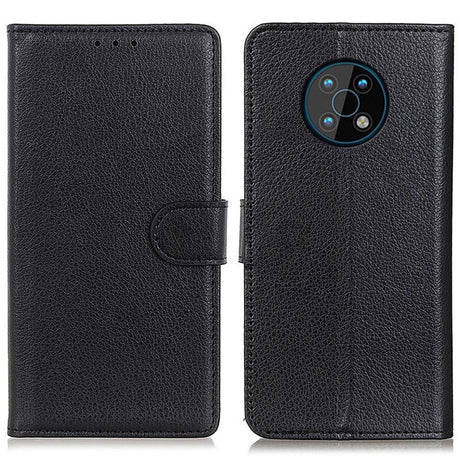 Nokia G50 Litchi Læder Cover m. Pung - Sort