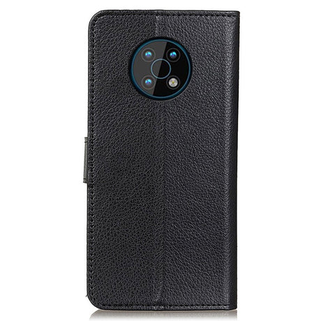 Nokia G50 Litchi Læder Cover m. Pung - Sort