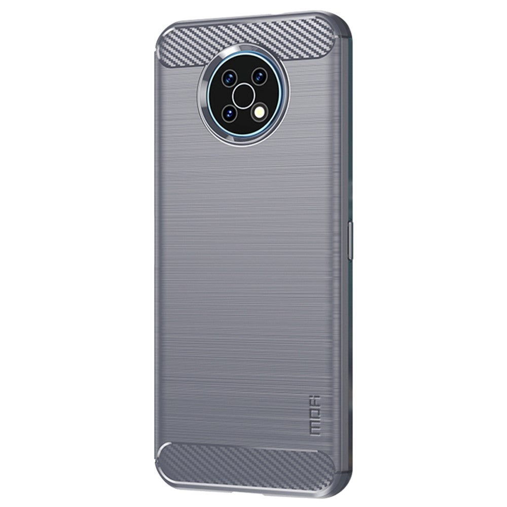 Nokia G50 Mofi Brushed Carbon Fiber Fleksibelt Plastik Cover - Grå