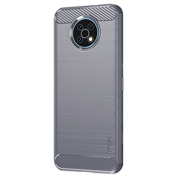 Nokia G50 Mofi Brushed Carbon Fiber Fleksibelt Plastik Cover - Grå
