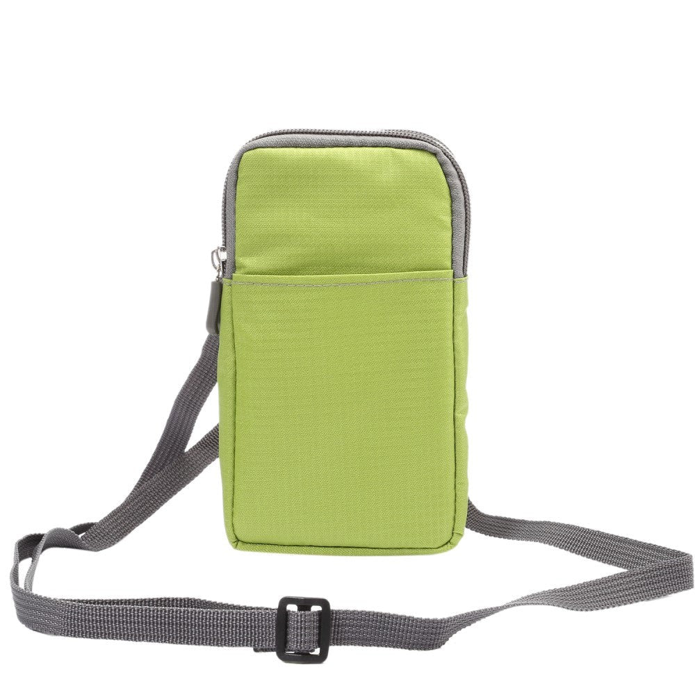 Universal Bæltetaske Til Smartphones m. Karabinhage & Strop - Grøn - (Maks. Mobil: 170 x 95 x 15 mm)