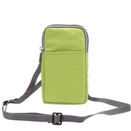 Universal Bæltetaske Til Smartphones m. Karabinhage & Strop - Grøn - (Maks. Mobil: 170 x 95 x 15 mm)