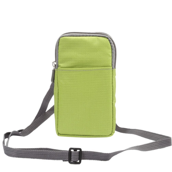 Universal Bæltetaske Til Smartphones m. Karabinhage & Strop - Grøn - (Maks. Mobil: 170 x 95 x 15 mm)