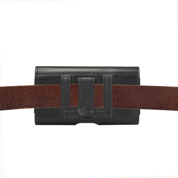Soft Pouch Bag cover - Bæltetaske Sort - (Maks. Mobil: 170 x 87 x 18 mm)
