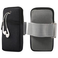 Løbearmbånd til Telefon m. Hul til Høretelefoner & Lommer (Maks. Mobil: 165 x 80mm) - Sort / Grå