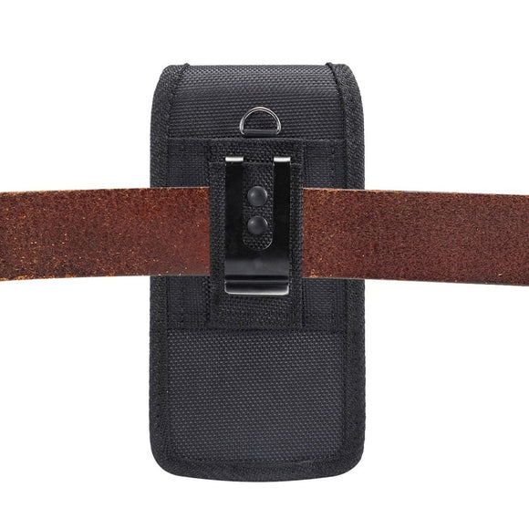 Universal Oxford Cloth Bæltetaske Til Mobil - Sort - (Maks. Mobil: 165 x 80 x 15 mm)