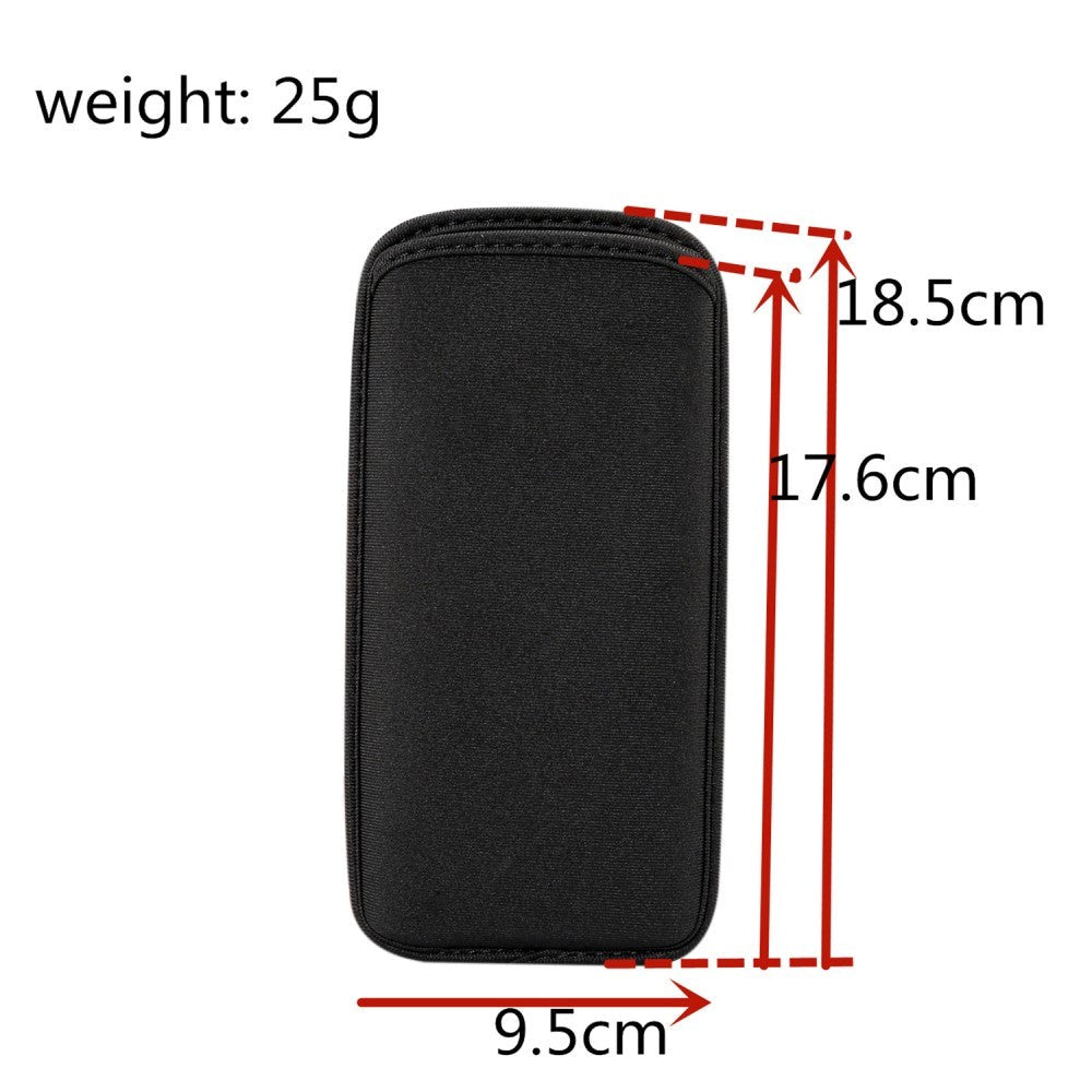 Universal Smartphone Sleeve - Vandafvisende - Sort - (Maks. Mobil: 176 x 95 x 18 mm)