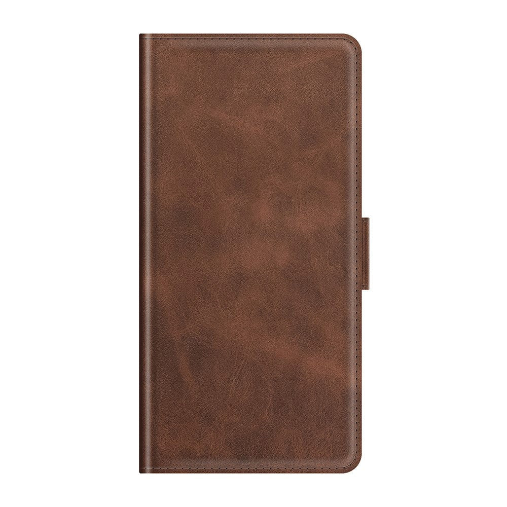 TCL 20 SE Klassisk Læder Flip Cover m. Pung - Mørke Brun