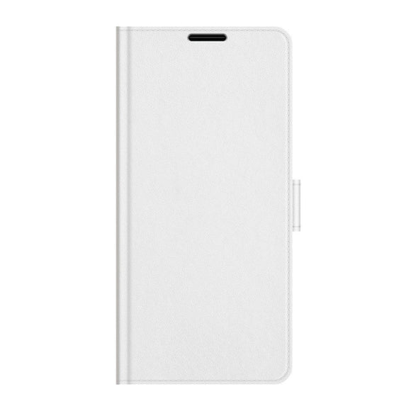 TCL 20 SE Blankt Læder Flip Cover m. Pung - Hvid