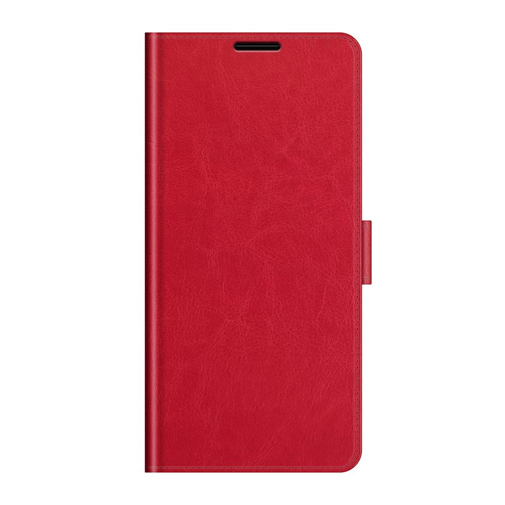 TCL 20 SE Blankt Læder Flip Cover m. Pung - Rød