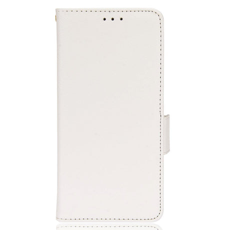 TCL 20L Ultra Litchi Læder Cover m. Pung - Hvid