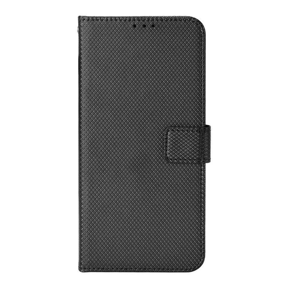 TCL 30 (4G/5G) / 30+ Læder Cover m. Diamant Tekstur - Sort