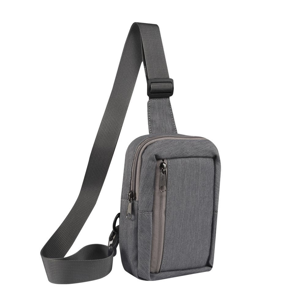 Skuldertaske m. 2 Lommer (200 x 130 mm) - Grå