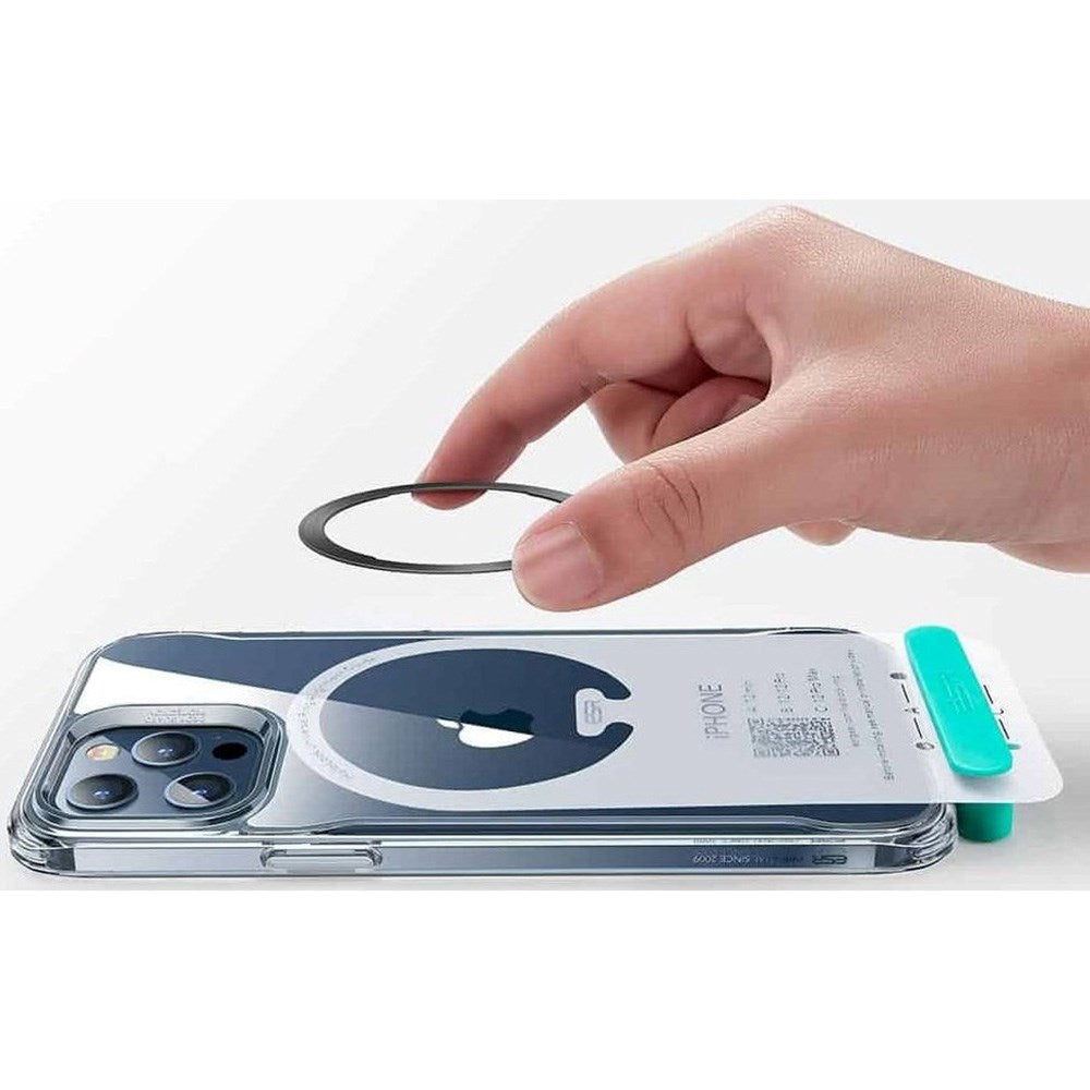 ESR Universal MagSafe Kompatibel Magnetisk Ring - 2 Stk. - Sort / Sølv