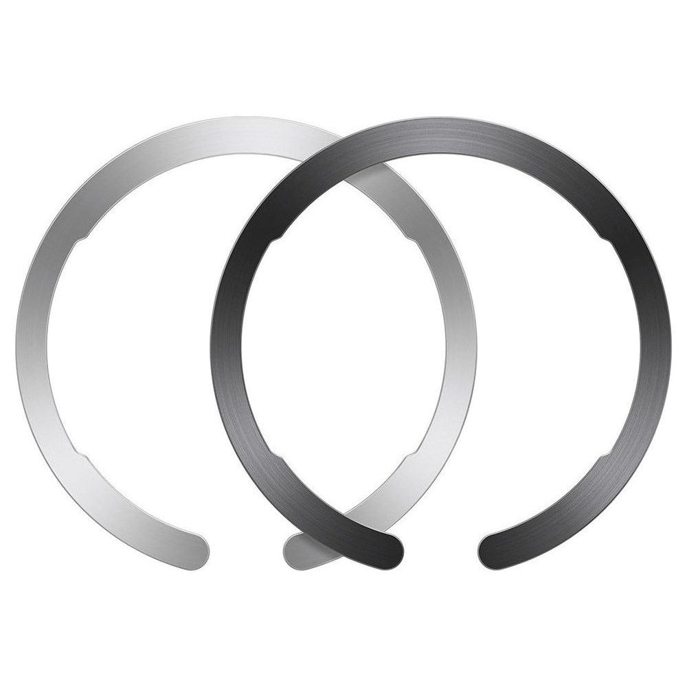 ESR Universal MagSafe Kompatibel Magnetisk Ring - 2 Stk. - Sort / Sølv