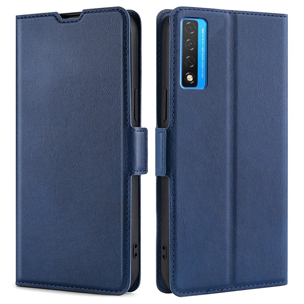 TCL 20L Slim Flip Cover m. Kortholder - Blå