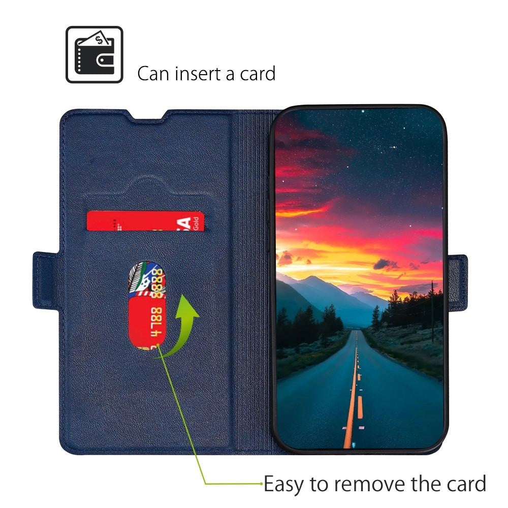 TCL 20L Slim Flip Cover m. Kortholder - Blå