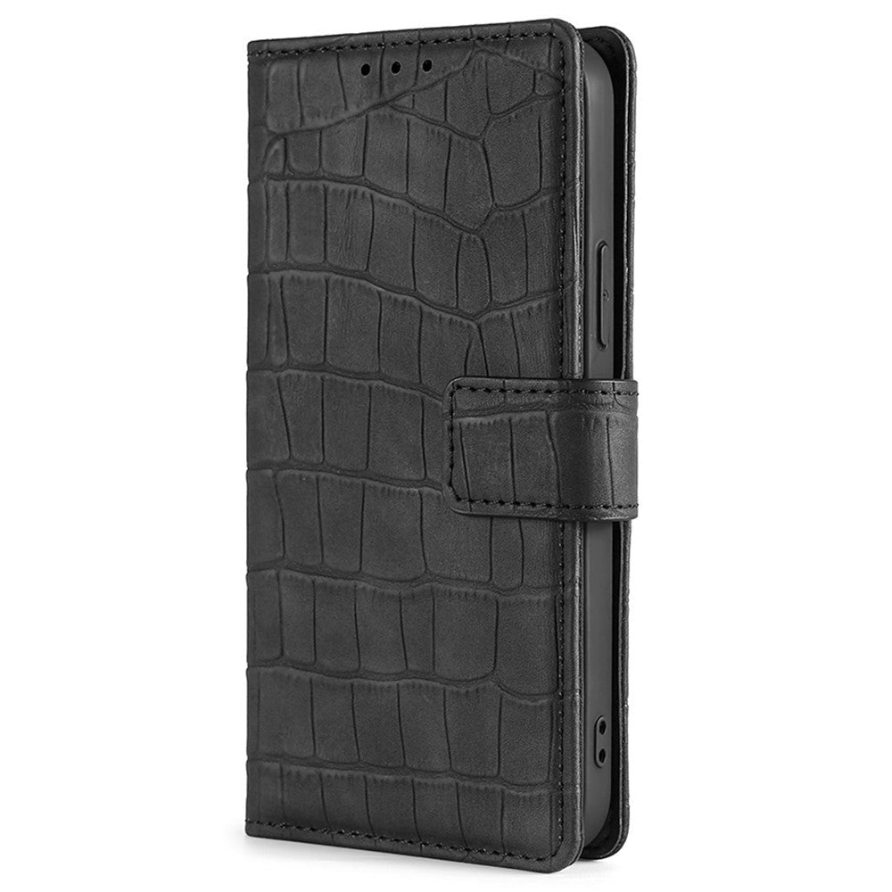 TCL 20L Krokodille Læder Cover m. Pung - Sort