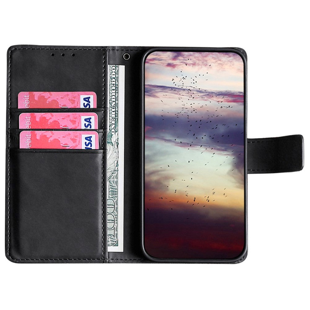 TCL 20L Krokodille Læder Cover m. Pung - Sort