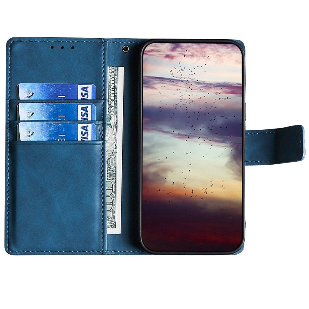 TCL 20L Krokodille Læder Cover m. Pung - Blå
