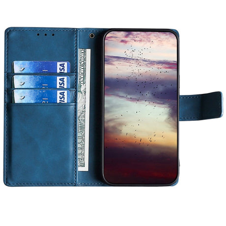TCL 20L Krokodille Læder Cover m. Pung - Blå