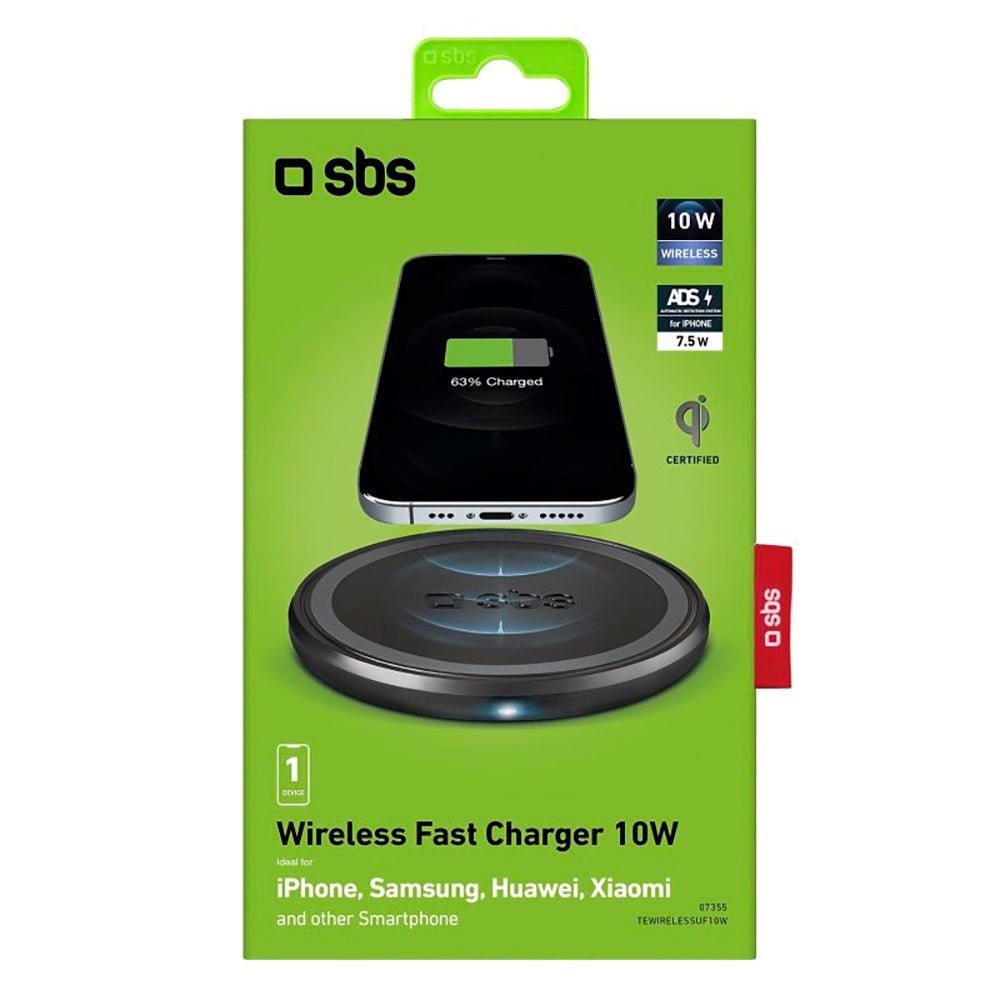 SBS Magnetisk Trådløs Oplader 10W - Sort