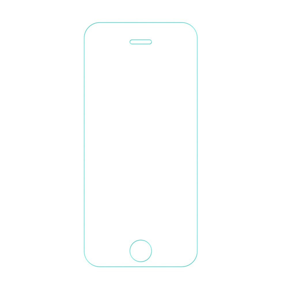 iPhone SE / 5 / 5S Hærdet Glas Skærmbeskyttelse - Case Friendly - Gennemsigtig