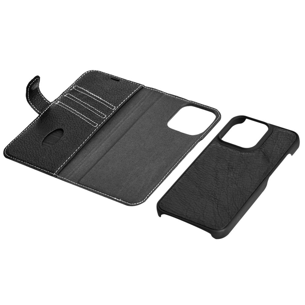 iPhone 13 Pro Max Essentials 2-i-1 Læder Flip Cover - Sort