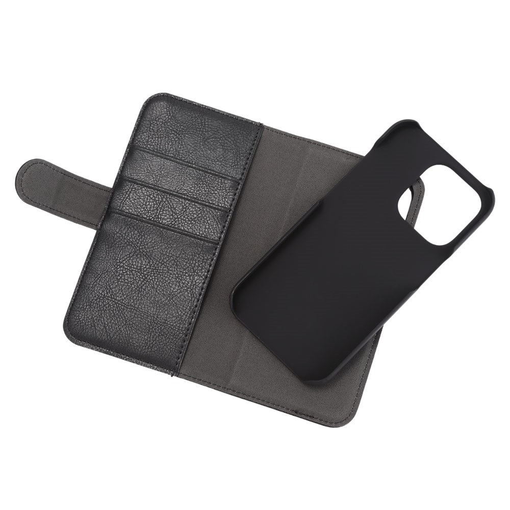 iPhone 14 Pro Essentials 2-i-1 Kunstlæder Flip Cover - Sort