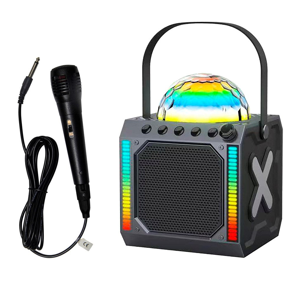 Denver Trådløs Bluetooth Højtaler m. Disko-Lys & Mikrofon - Sort - (DEMO)