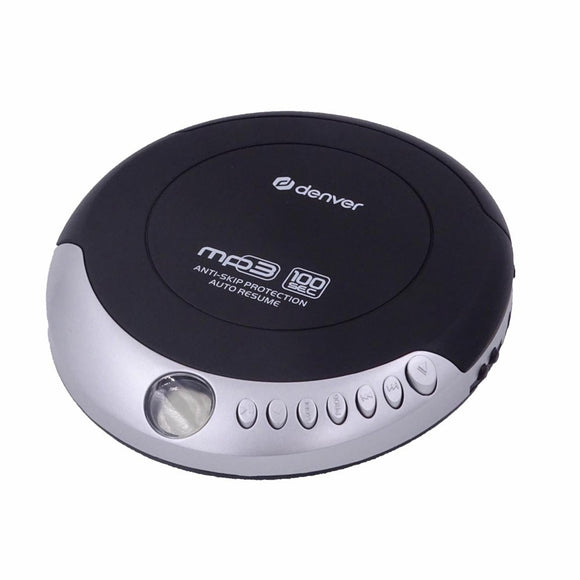 Denver DMP-391 Bærbar CD Afspiller m. Genoptagelsesfunktion & Høretelefoner - Sort