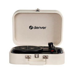 Denver VPL-130 Pladespiller m. 2 x 10W Højtalere & Optagelsessoftware - Beige