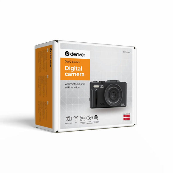 Denver Digital Kamera m. 3" IPS Flipskærm - 16 MP CMOS - Autofokus / Slow Motion / Time Lapse - Sort